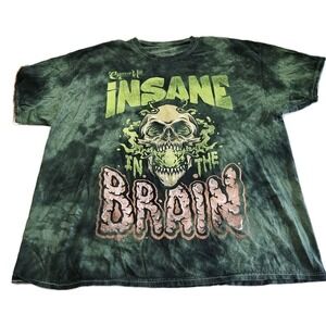 Cypress Hill Insane In‎ The Brain Adult Size L/XL Tye Dye T-shirt Green
